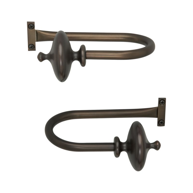 Set of 2 Bronze Urn Tiebacks