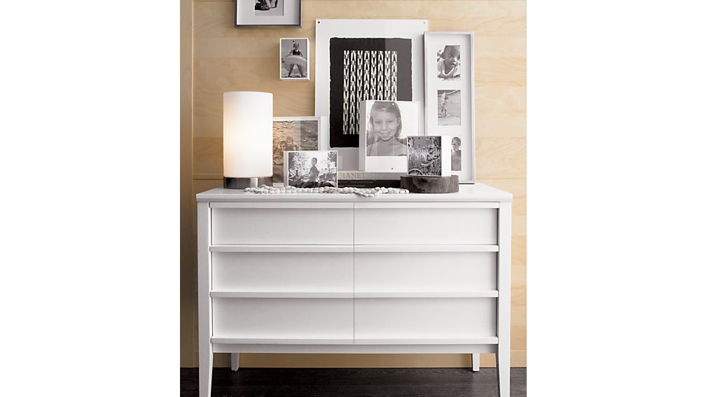 Spotlight White Credenza Crate and Barrel