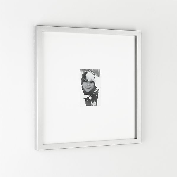 Brushed Silver 4x6 Gallery Frame in Clearance Decor Crate and Barrel