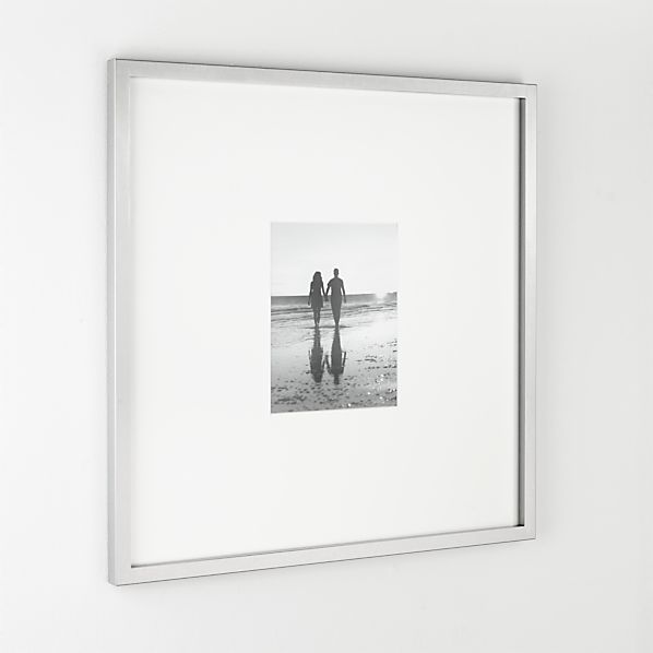 Brushed Silver 8x10 Gallery Frame in Clearance Decor Crate and Barrel