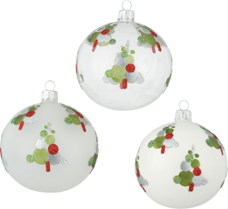 Set of 3 Bubble Tree Ball Ornaments