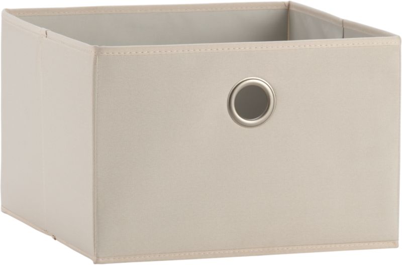 Medium Buff Tote with Grommet. 15"Wx15.5"Dx10"H