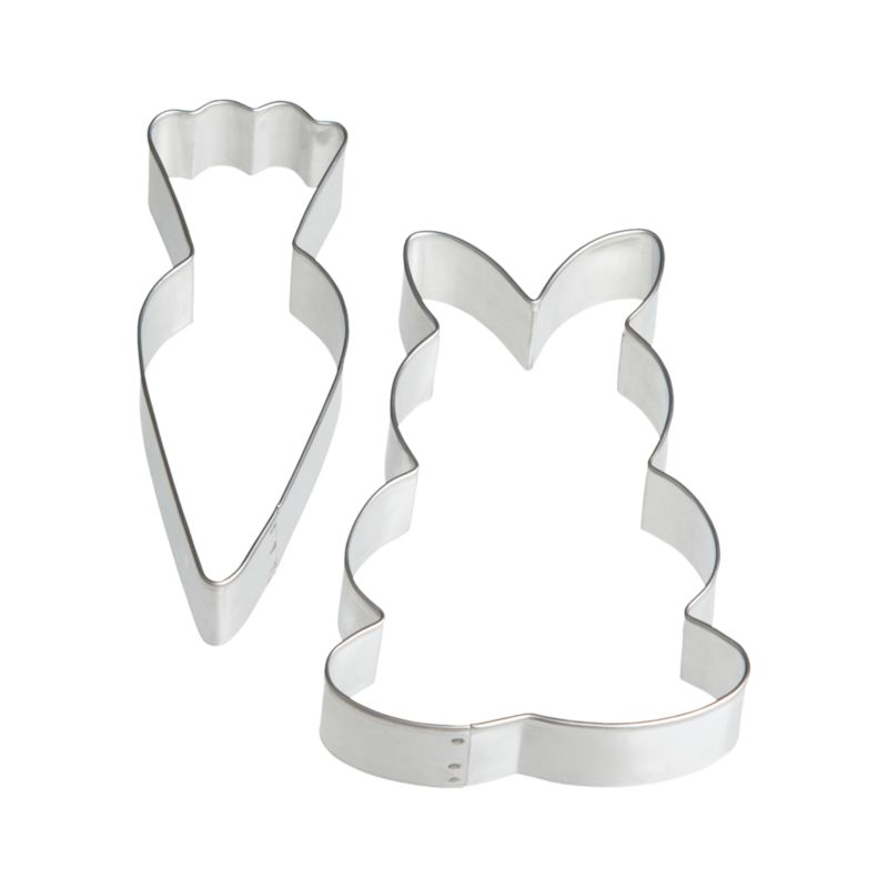 2-Piece Bunny and Carrot Cookie Cutter Set