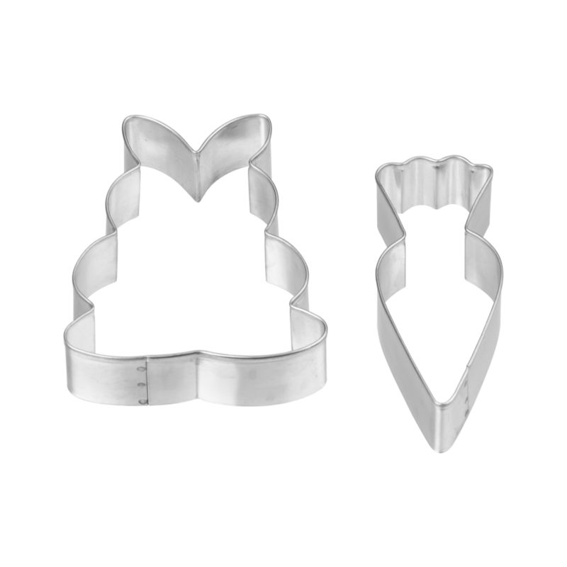 2-Piece Bunny and Carrot Cookie Cutter Set
