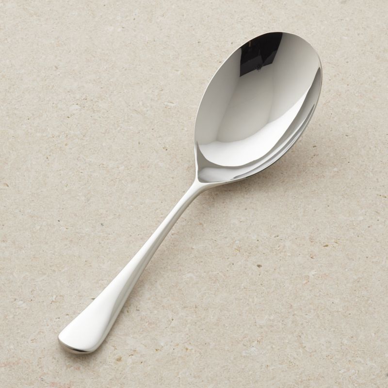 Caesna Mirror Wide Serving Spoon Crate and Barrel