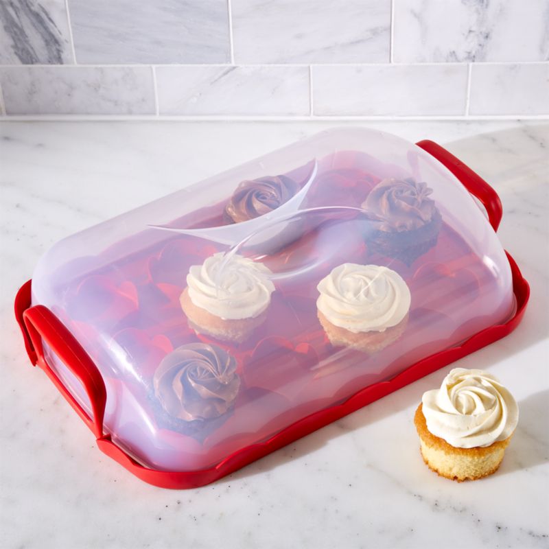 Nordic Ware ® Cake and Cupcake Carrier Crate and Barrel