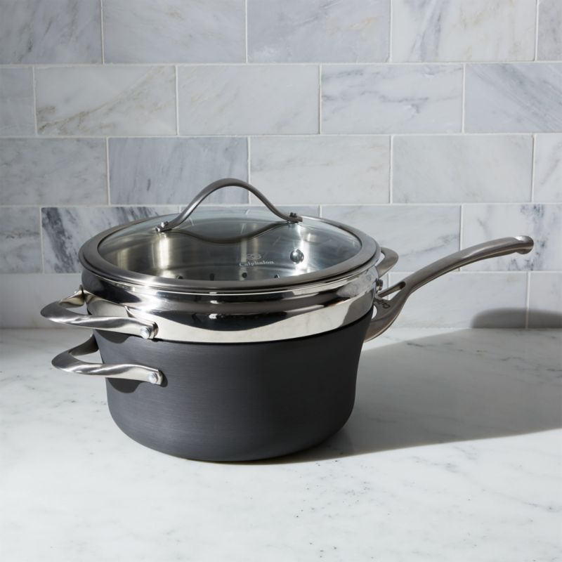 Calphalon Contemporary ™ Non-Stick 4.5-qt. Saucepan with Steamer