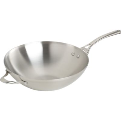 Calphalon® Contemporary Stainless Flat-Bottomed Wok