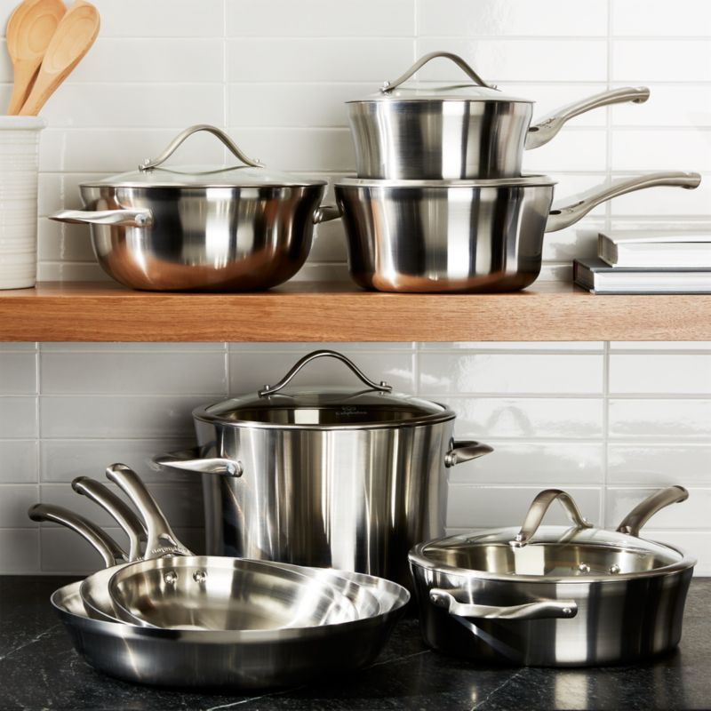 Calphalon Contemporary ™ Stainless 13-Piece Cookware Set with Double Bonus