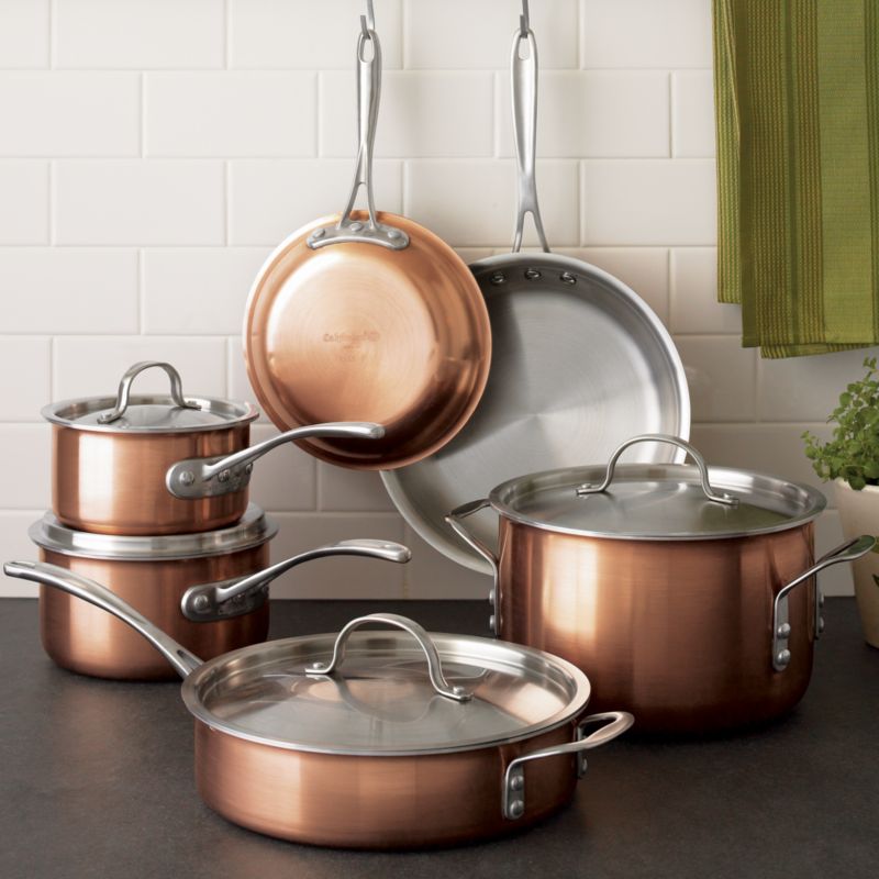 Calphalon (r) Tri-Ply Copper 10-Piece Cookware Set with Double Bonus