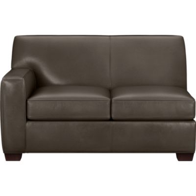 Cameron Leather Sectional Left Arm Loveseat