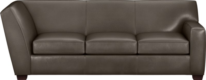 Cameron Leather Right Arm Corner Sectional Sofa