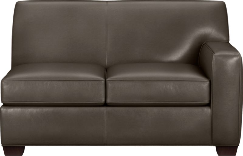 Cameron Leather Right Arm Sectional Loveseat
