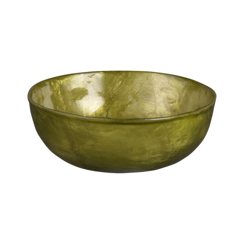 Capiz Green 3" Round Dish
