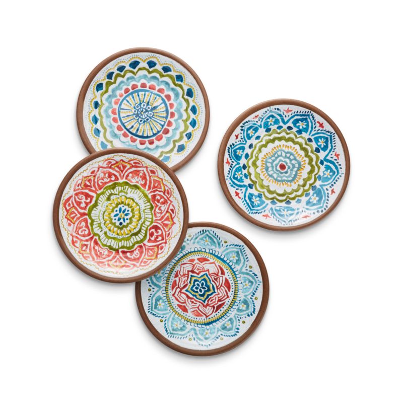 Set of 4 Caprice 8.5" Melamine Salad Plates Crate and Barrel