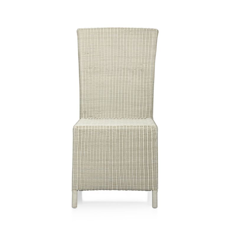 Seaside White Side Chair. 17.75"H seat;