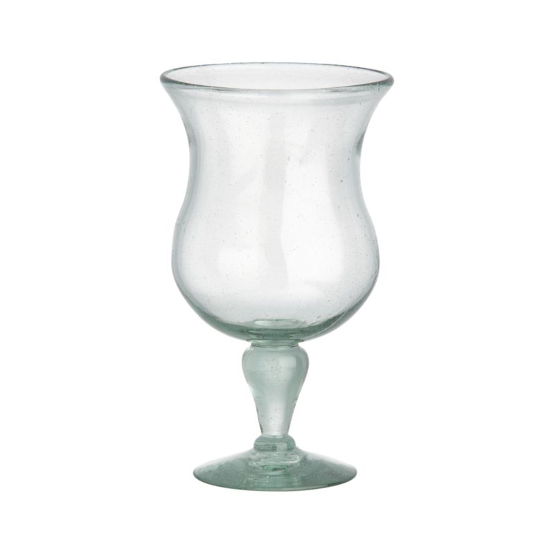 Carlotta Footed Hurricane. 7.25"dia.x13"H