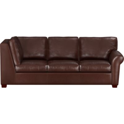 Carlton Leather Left Arm Corner Sectional Sofa