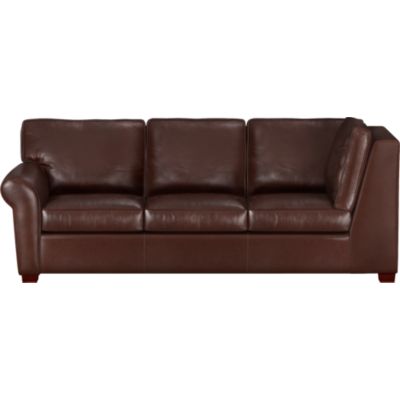 Carlton Leather Right Arm Corner Sectional Sofa