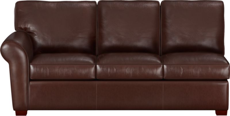 Carlton Leather Right Arm Queen Sleeper Sectional Sofa