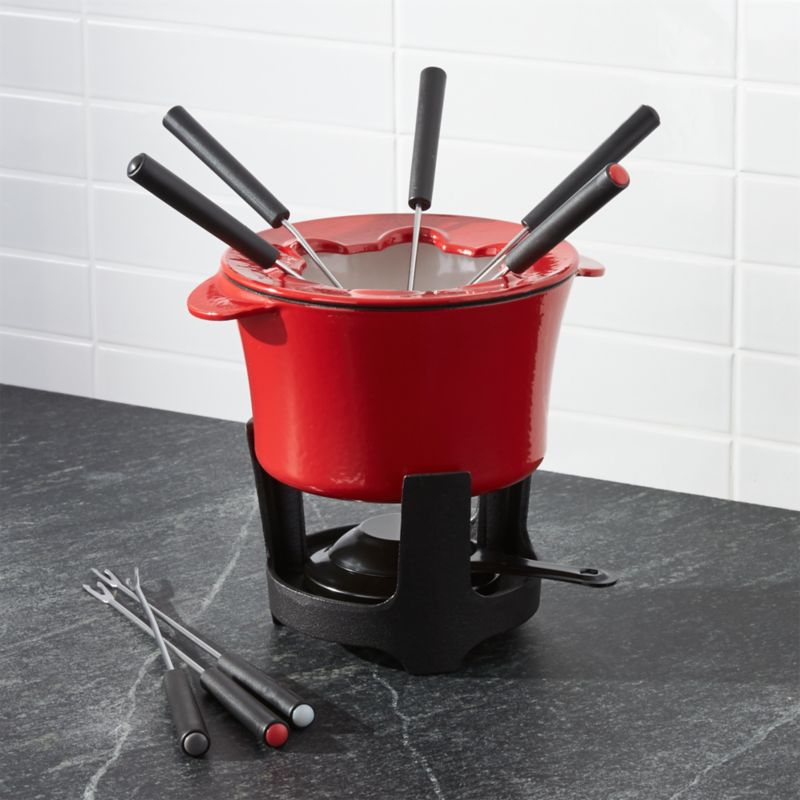 Cast Iron Fondue Set Crate and Barrel