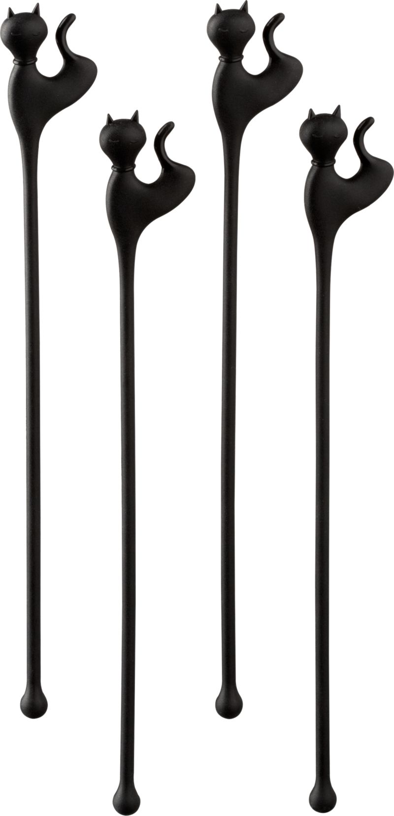 Set of 4 Cat Drink Stirrers