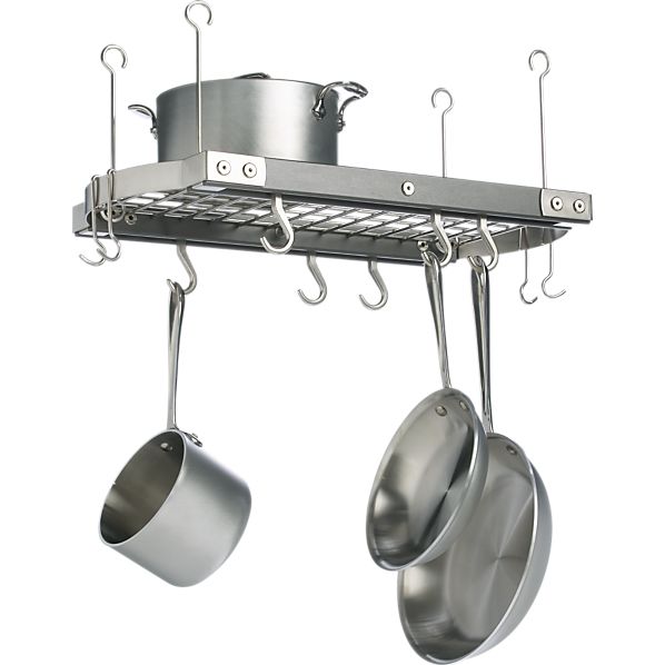 J.K. Adams Small Grey Ceiling Pot Rack in Pot Racks Crate and Barrel