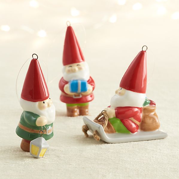 ceramic gnome ornaments crate and barrel ceramic gnome ornaments crate and barrel