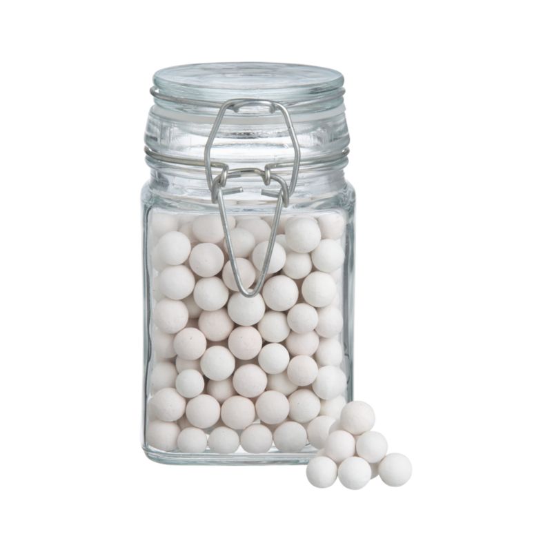 Ceramic Pie Weights in Jar