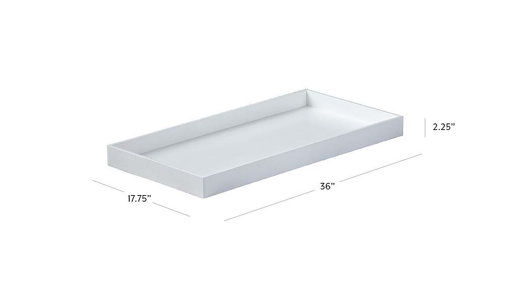 Baby Changers Baby Classic White Wooden Changing Top Crate and Barrel