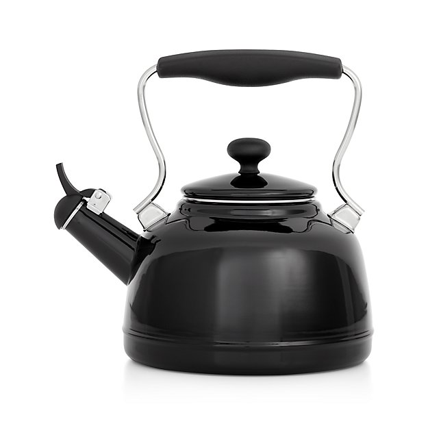 Chantal ® Vintage Black Whistling Tea Kettle Crate and Barrel