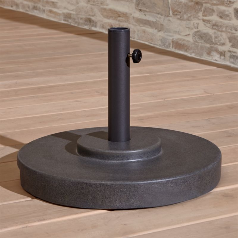 Small Charcoal Outdoor Patio Umbrella Stand | Crate and Barrel