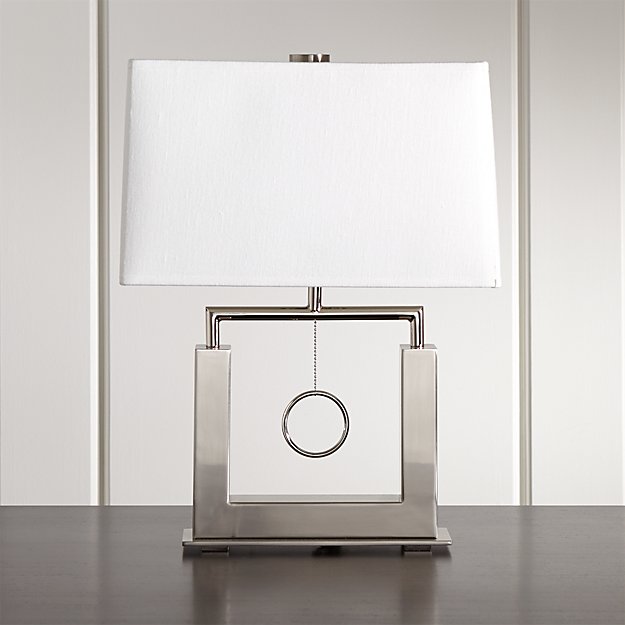 Charles Nickel Table Lamp Crate and Barrel