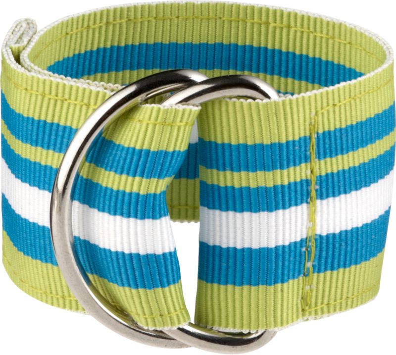 Chatham Green Stripe Napkin Ring