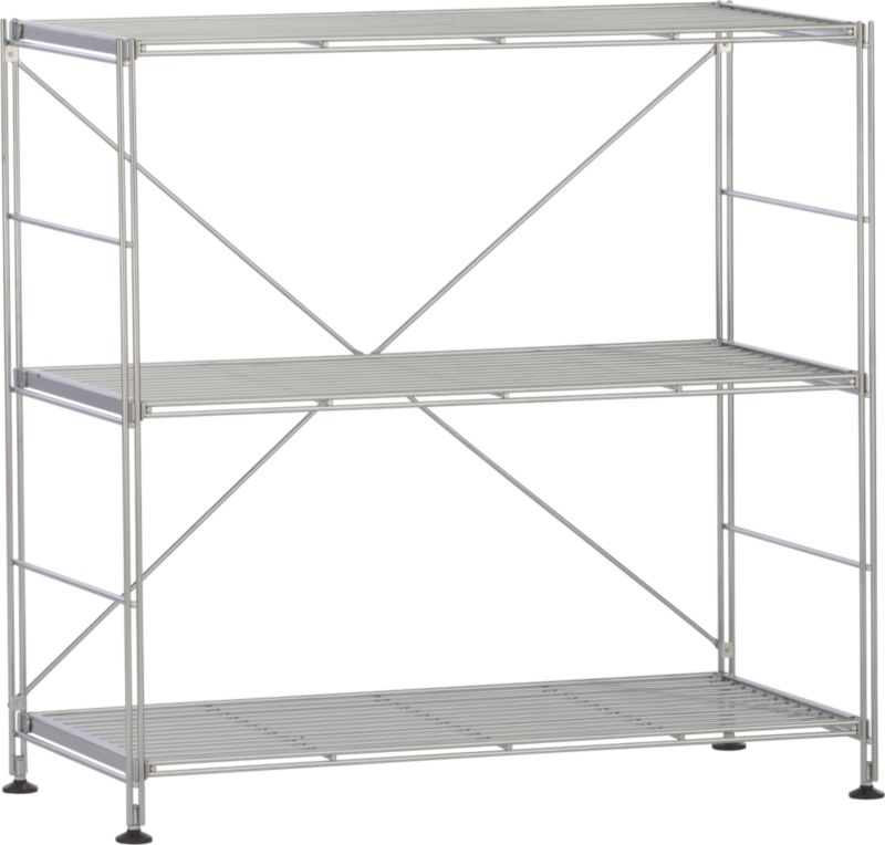 Chrome Three-Shelf Unit