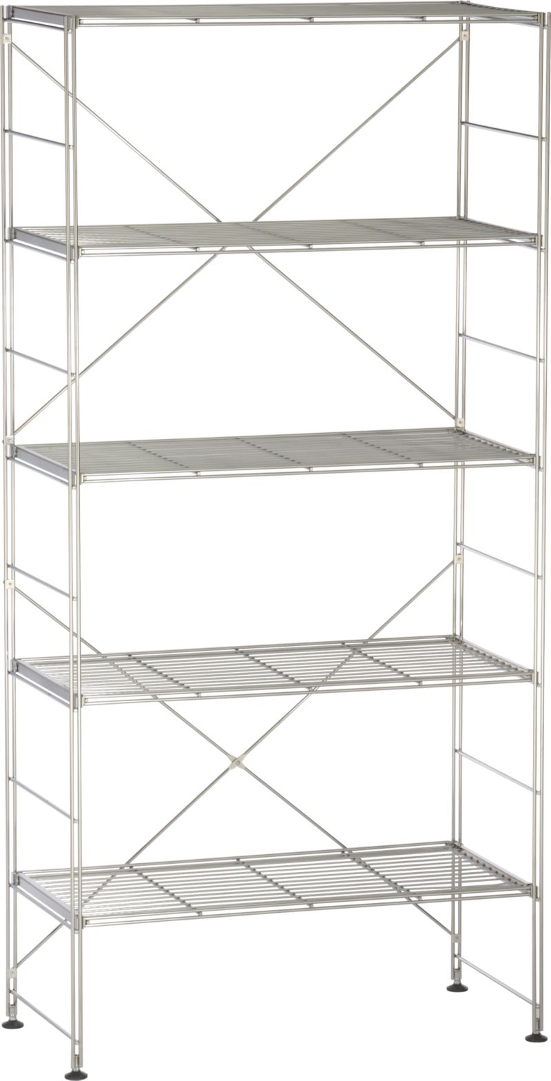 Chrome Five-Shelf Unit