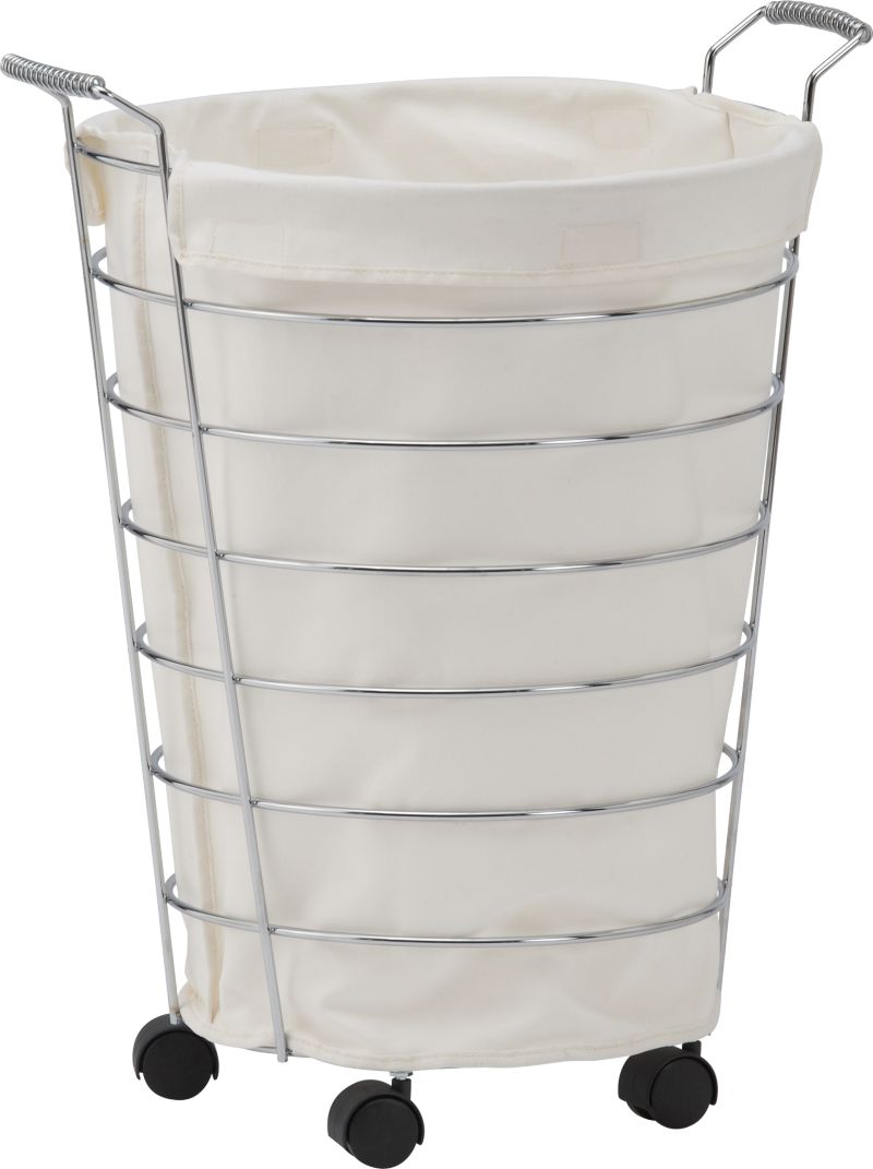 Chrome Rolling Hamper
