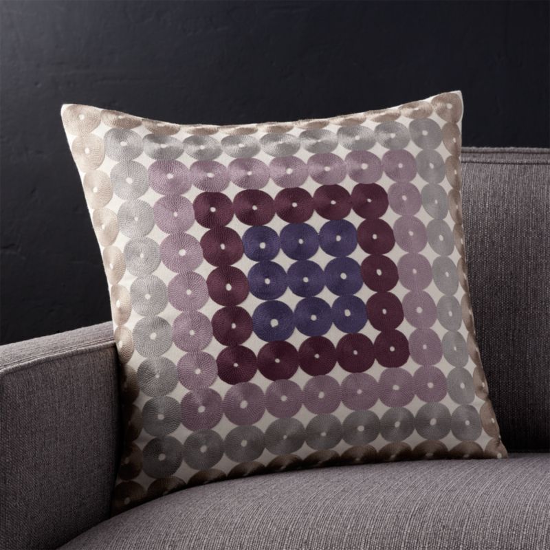 Circles 18" Pillow with FeatherDown Insert Crate and Barrel
