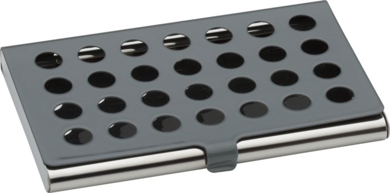 Grey Circuit Business Card Case