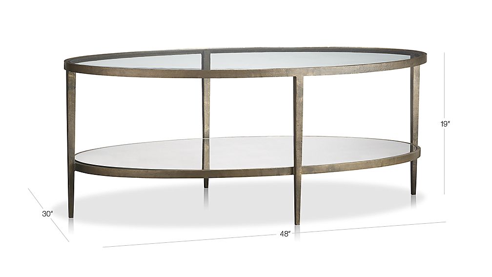 Clairemont Oval Coffee Table Crate and Barrel