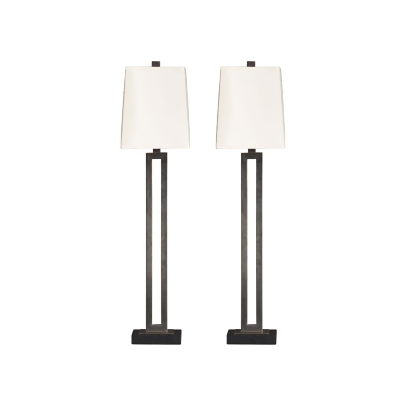 Clare Antiqued Bronze Buffet Lamp Set of Two