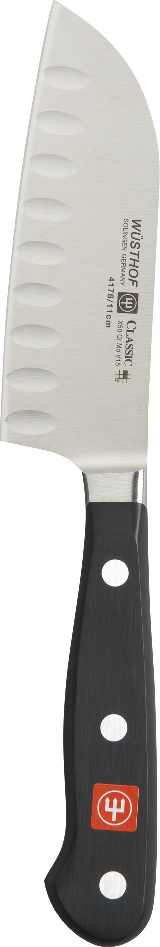 Wüsthof® Classic Black 4.5" Hollow Ground Santoku Knife