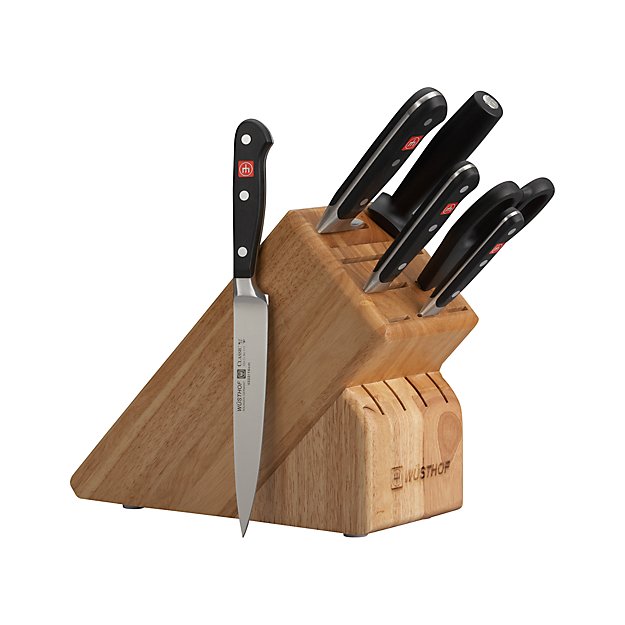 Wüsthof ® Classic 7Piece Knife Block Set Crate and Barrel