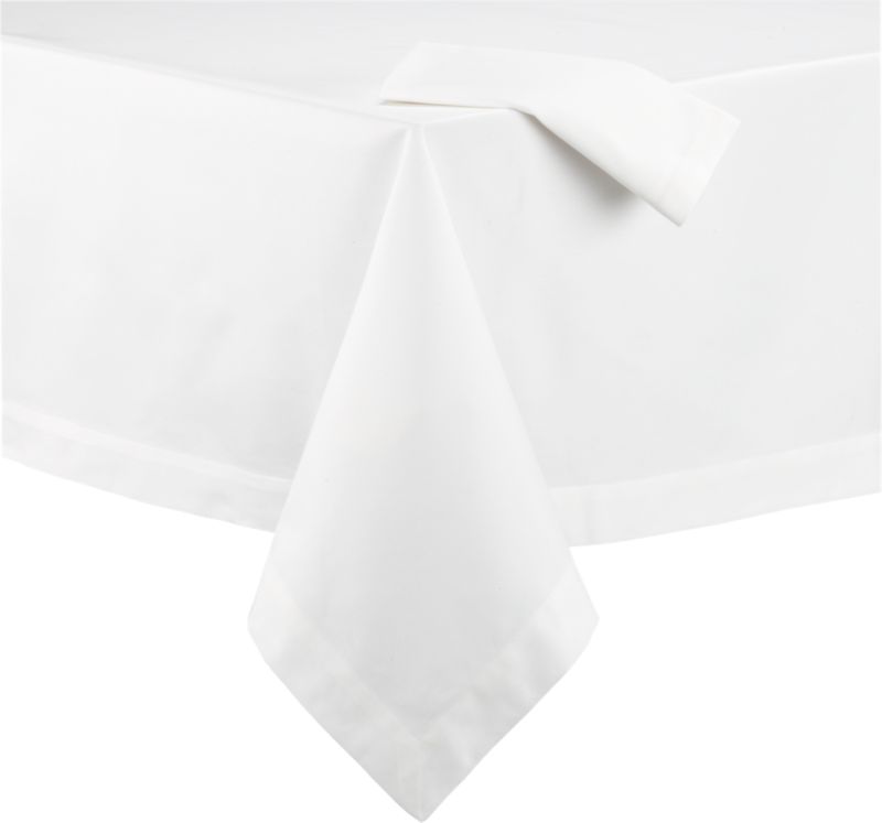 Classic White Tablecloth and Classic White Napkin
