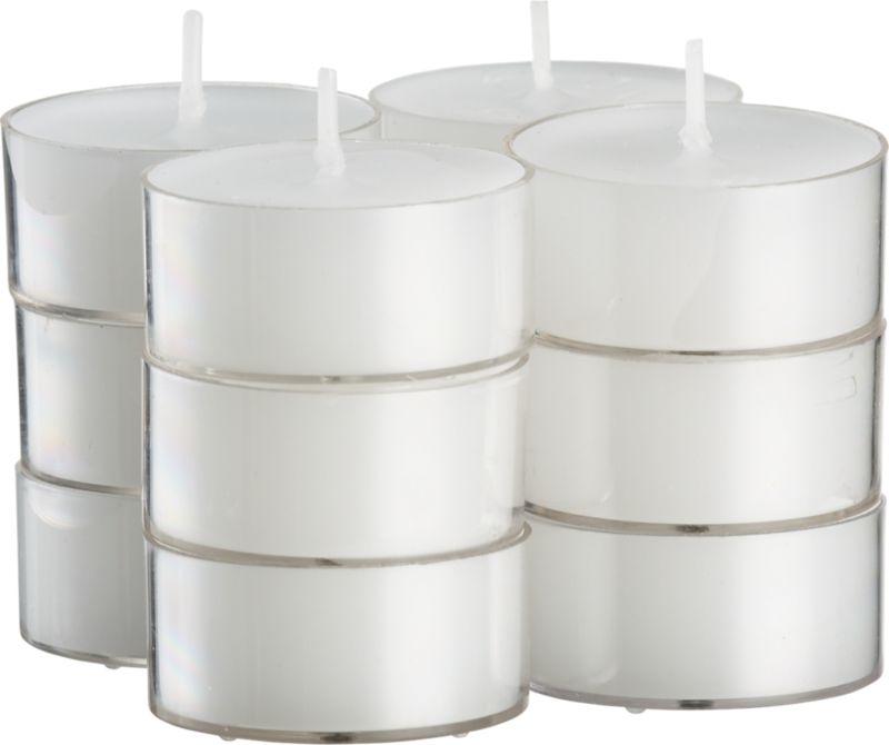 Tealight Candles Clear Cupped Set of 12