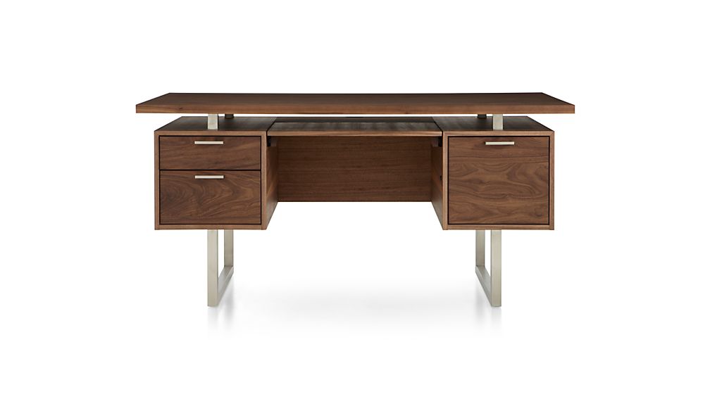 clybourn walnut executive desk crate and barrel clybourn walnut executive desk crate and barrel