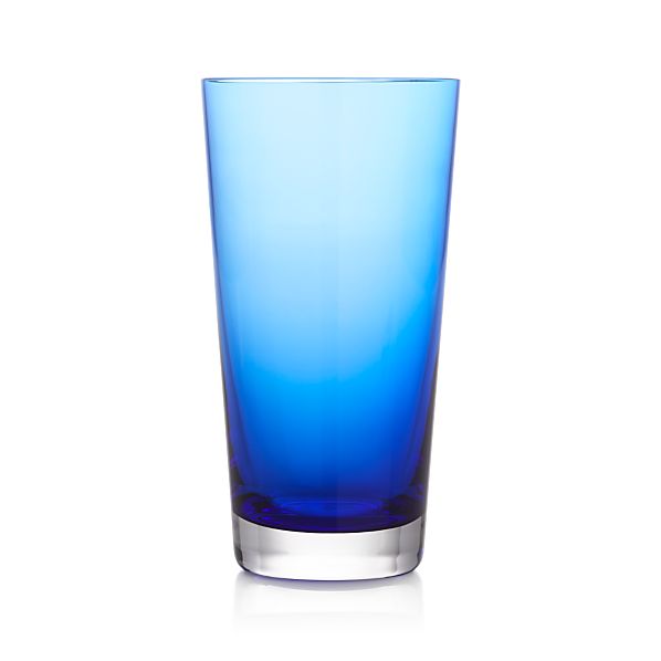 Cobalt Highball Glass in Drinking Glasses Crate and Barrel