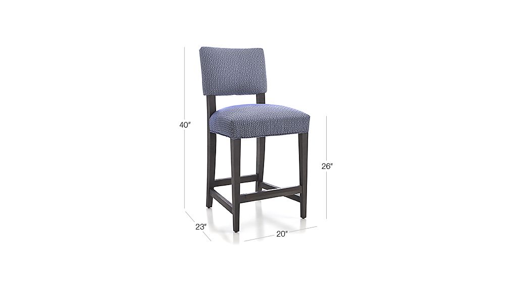 Cody Upholstered Counter Stool Selene Navy Crate and Barrel