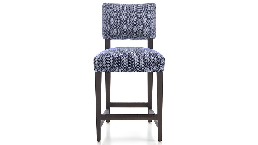 Cody Upholstered Counter Stool Selene Navy Crate and Barrel