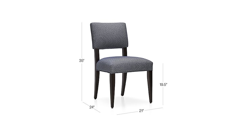 Cody Upholstered Dining Chair Selene Navy Crate and Barrel